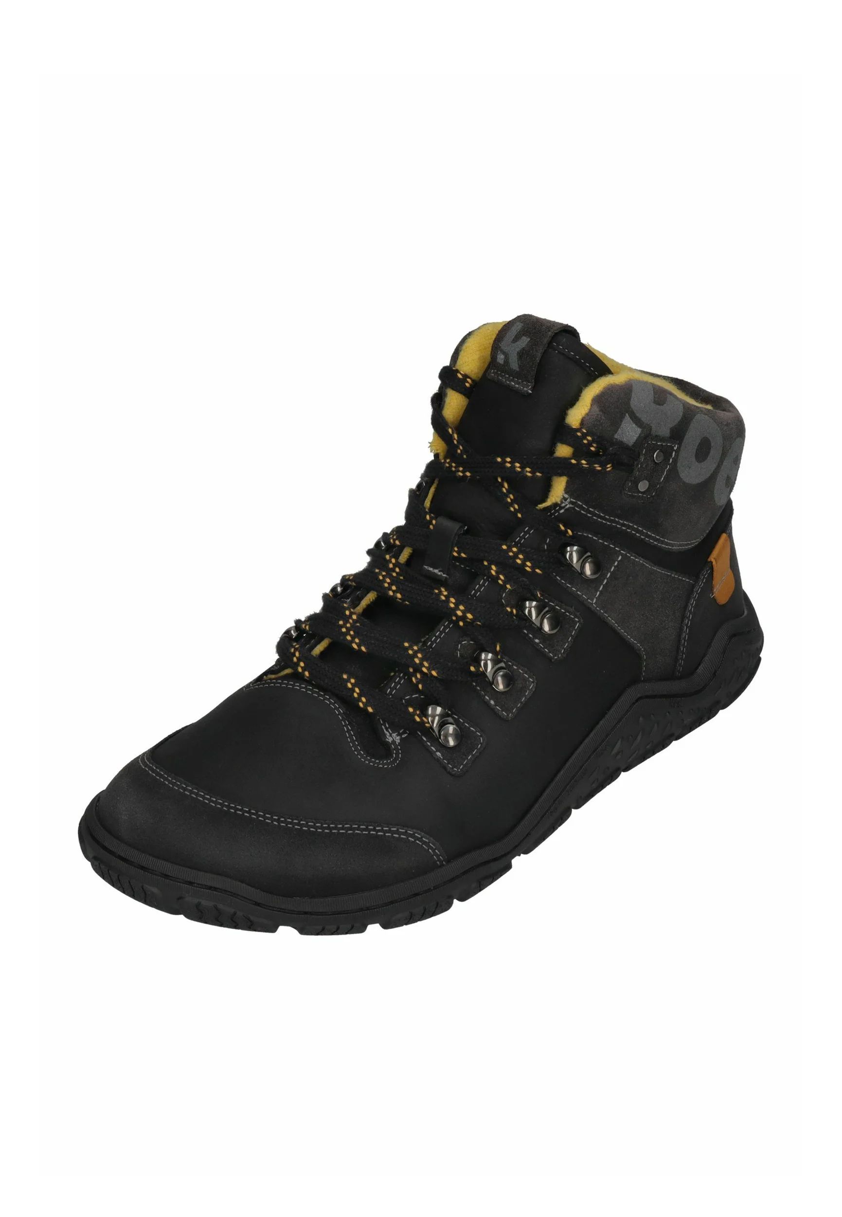KOEL | Herren-Barfuß-Outdoor-Robo – Schnürstiefeletten – Schwarz
