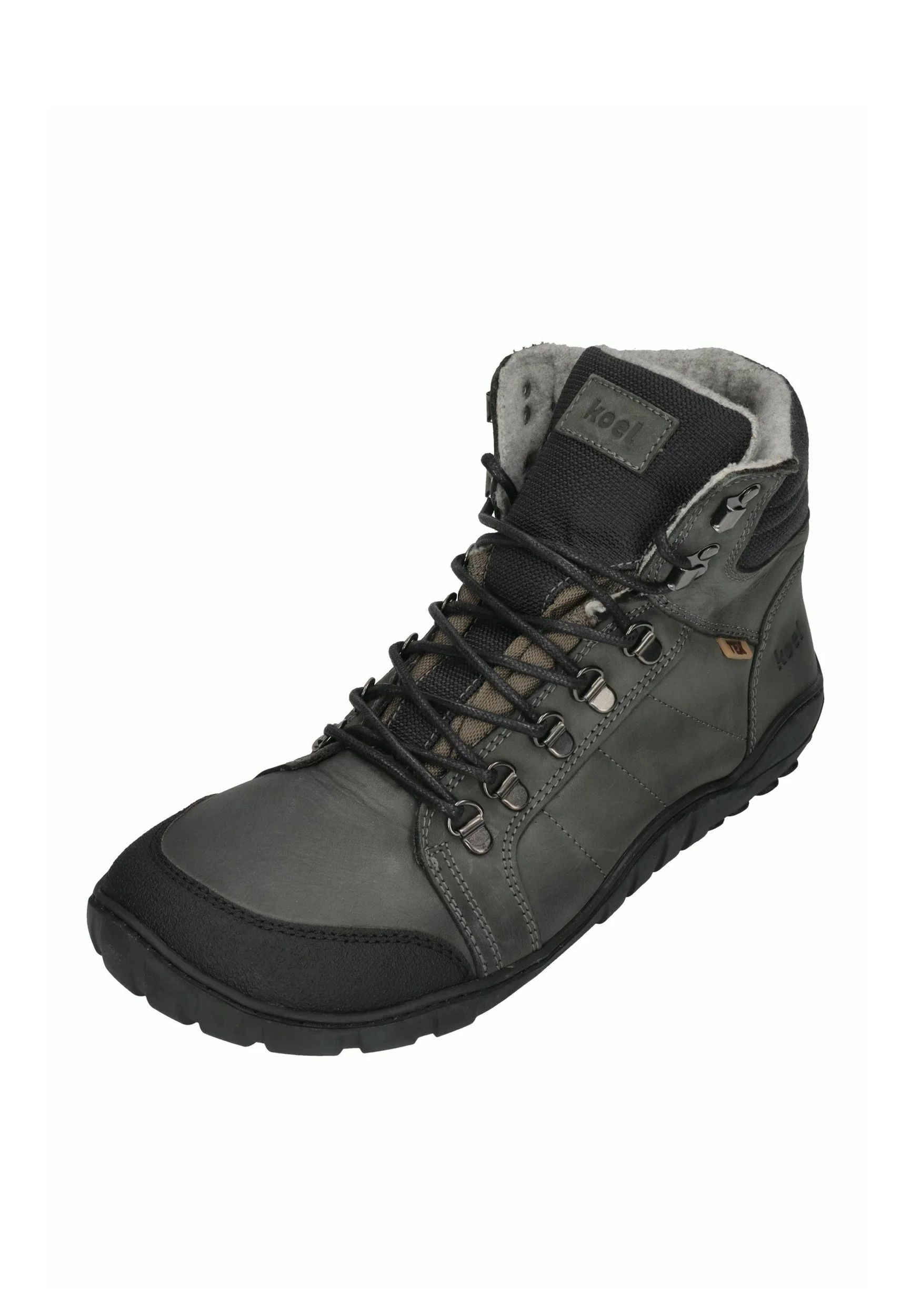 KOEL | BAREFOOT PAUL Herren-Schnürstiefeletten – Dunkelgrau